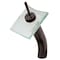 Novatto Novatto SQUARED Single Lever Waterfall Vessel Faucet, Oil Rubbed Bronze / Clear Glass GF-011ORB-C - alternate 1